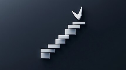 Obraz premium Reaching New Heights: A 3D Render of Progress and Success AI Generated