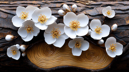 Fototapeta premium franklin tree in full bloom