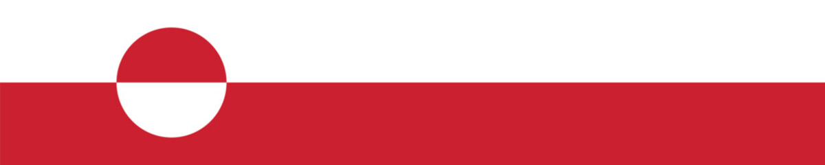 Obraz premium Greenland flag long banner digital vector illustration