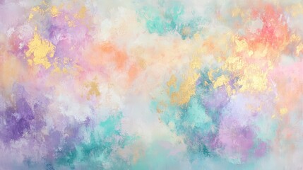 Soft Pastel Clouds with Shimmering Gold Hints