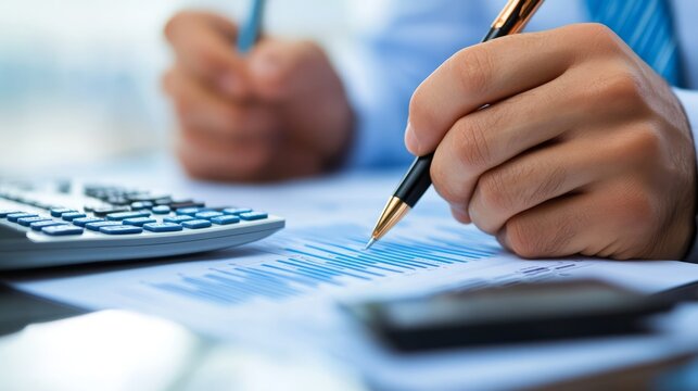 Technology and data analysis in marketing – startup company professionals examining revenue balance and sales performance using digital analytics to optimize business growth and profitability in a mod