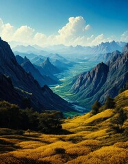 Mountains with Wide Valley