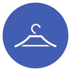 Minimalist Line Art Circular Clothes Hanger Icon