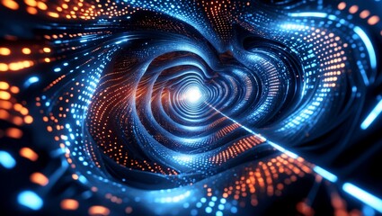 Digital vortex a journey through abstract data swirls