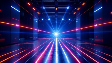 Fototapeta premium Dynamic laser beam creating stunning light effects