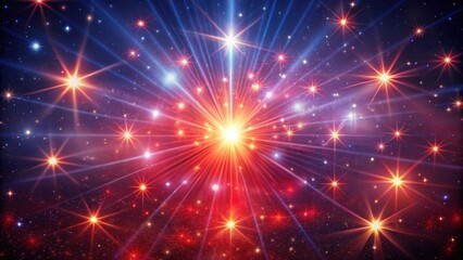 Fototapeta premium Radiant Celestial Burst A Vivid Display of Cosmic Energy and Stellar Illumination
