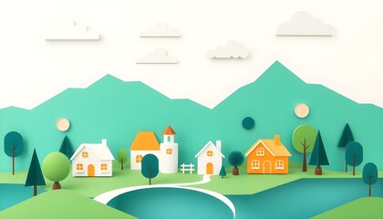 Cute Cartoon Spring Summer Illustration