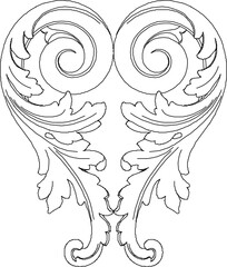 sketch vector silhouette illustration icon symbol ornament decoration accessories decorative carving classic vintage floral natural ethnic traditional