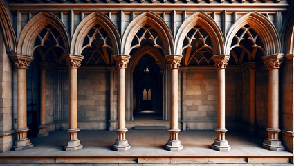 Gothic architecture frame for elegant design projects