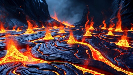 Mesmerizing abstract lava flow background for visual impact