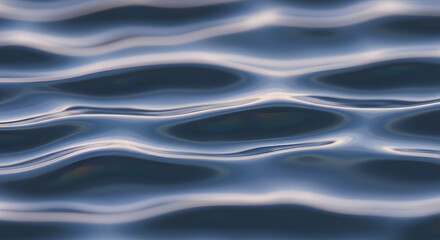 Radiant liquid metal surface with holographic color distortions and waves
