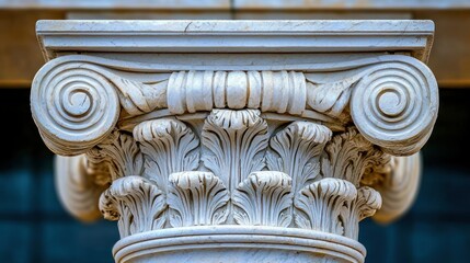 Classical column capital, intricate detail, architectural feature