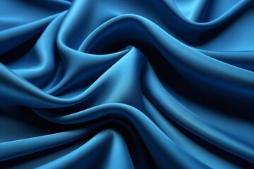 Obraz premium a close up of a blue silk fabric with a very large wave