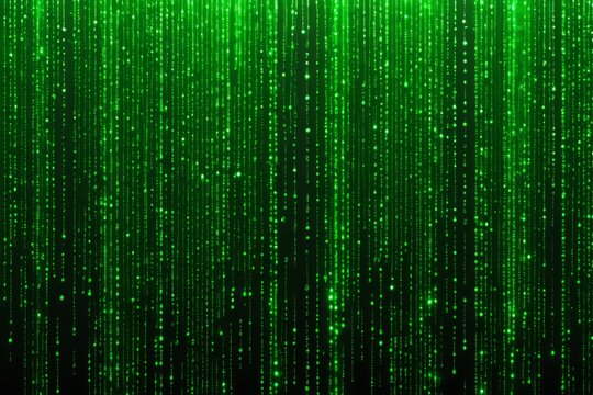 a green background with many green dots and a black background