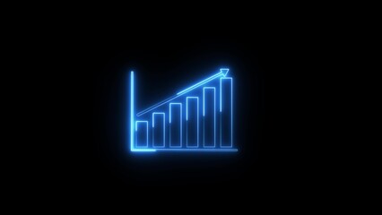 business graph with arrow