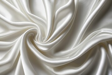 Obraz premium a close up of a white fabric with a very large swirl