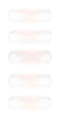 Obraz premium A set of transparent vector buttons with a soft glow effect, creating a sleek and stylish design against a white background.
