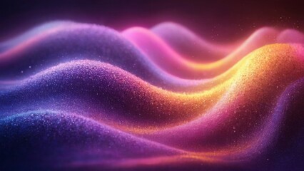 Fototapeta premium Abstract Digital Art with Colorful Gradient Background and Glittery Wave Pattern