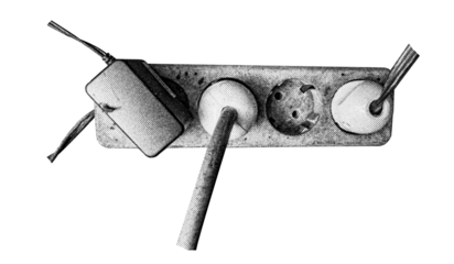 Power plug in halftone style illustration with a transparent background. Bold color and a retro, graphic print aesthetic. Ideal for poster and collage design element