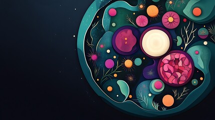 Night Bloom: A Papercut Floral Illustration AI Generated