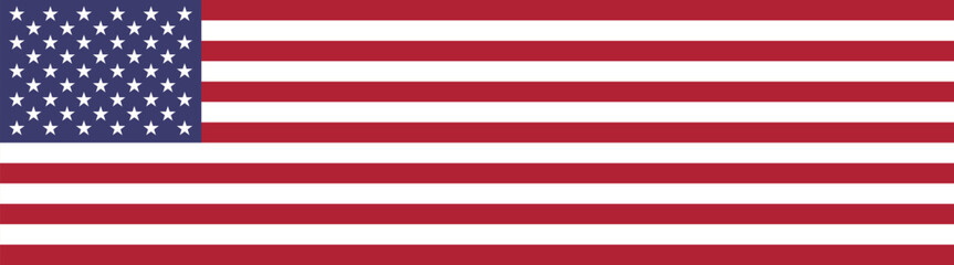 United States flag long banner digital vector illustration © Flag