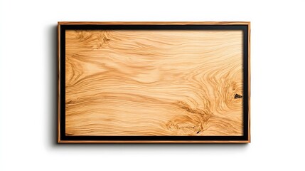 Naklejka premium Intricate Wood Grain Framed Artwork: A Detailed Studio Shot AI Generated