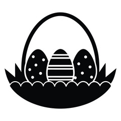 easter egg with ribbon and bow