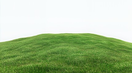 Obraz premium Lush Green Hill Against White Background