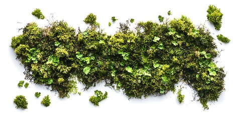 Obraz premium Lush green moss isolated on white.