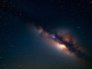 Fototapeta premium A Serene and Peaceful View of the Milky Way Galaxy, Seen from Beyond the Edge of Our Solar System