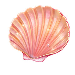seashell on white background