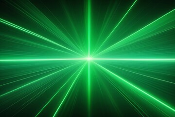 Obraz premium a close up of a green light shining through a dark background