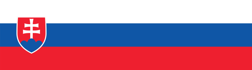 Fototapeta premium Slovakia flag long banner digital vector illustration
