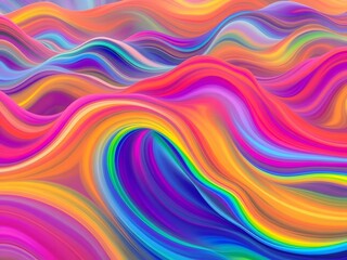 Obraz premium Abstract Waves of Color in Vibrant Motion