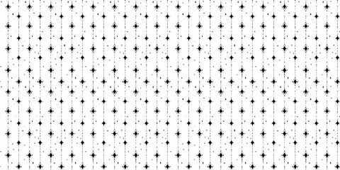Abstract geometric pattern with repetitive black diamond shapes on white background