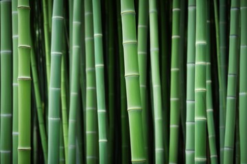Fototapeta premium a close up of a bunch of green bamboo stalks with white stripes
