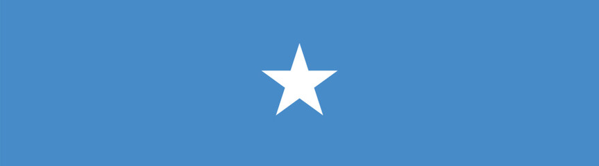Somalia flag long banner digital vector illustration