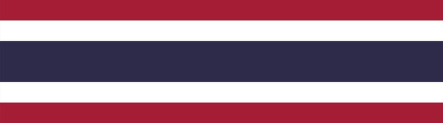 Naklejka premium Thailand flag long banner digital vector illustration