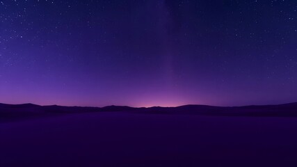 Obraz premium Purple Desert Nightscape with Bright Stars and Quiet Solitude