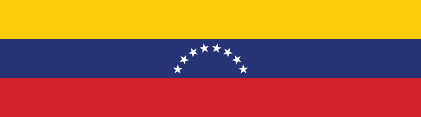 Venezuela flag long banner digital vector illustration