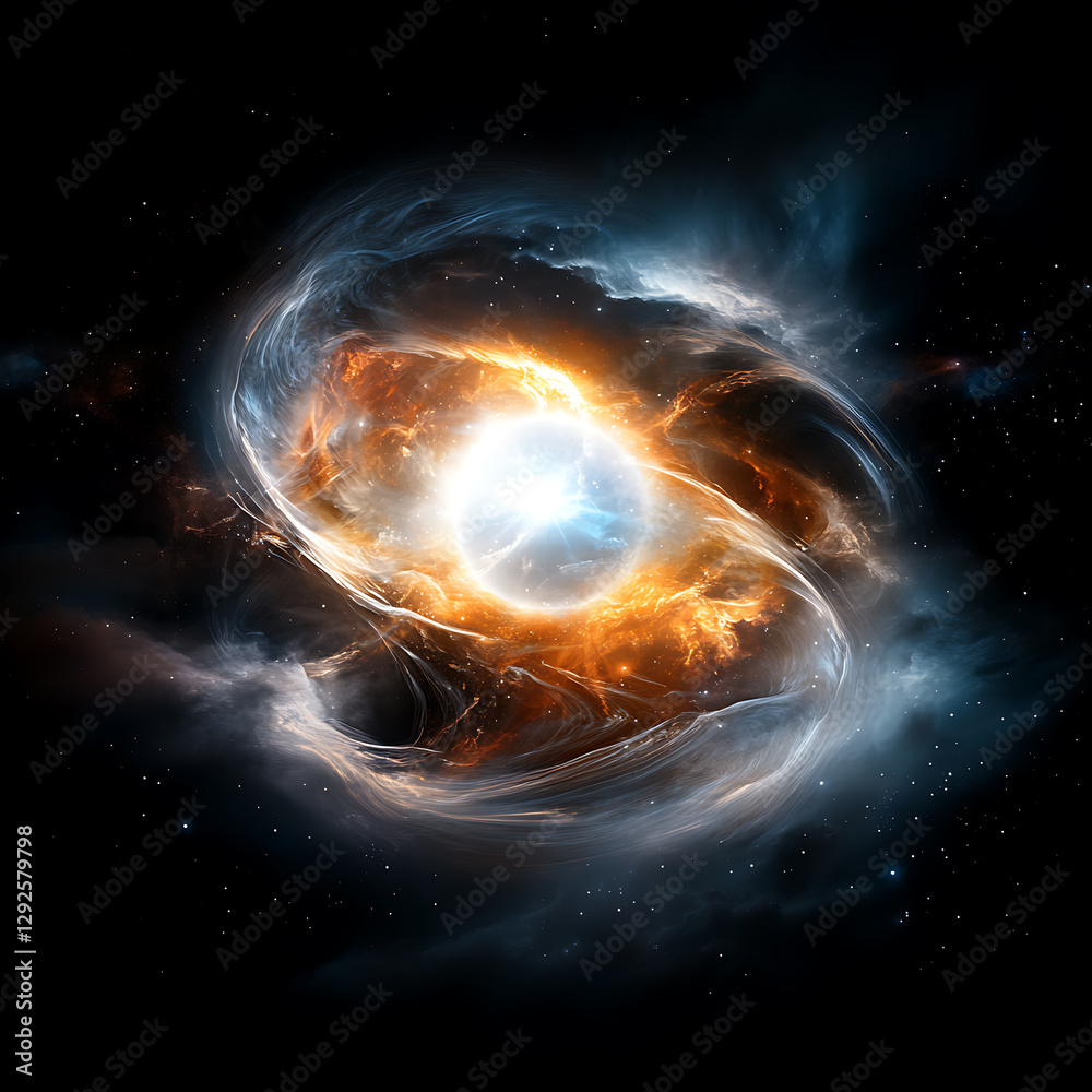 Canvas Prints cosmic explosion outer space digital art stellar environment wide-angle view universal mystery