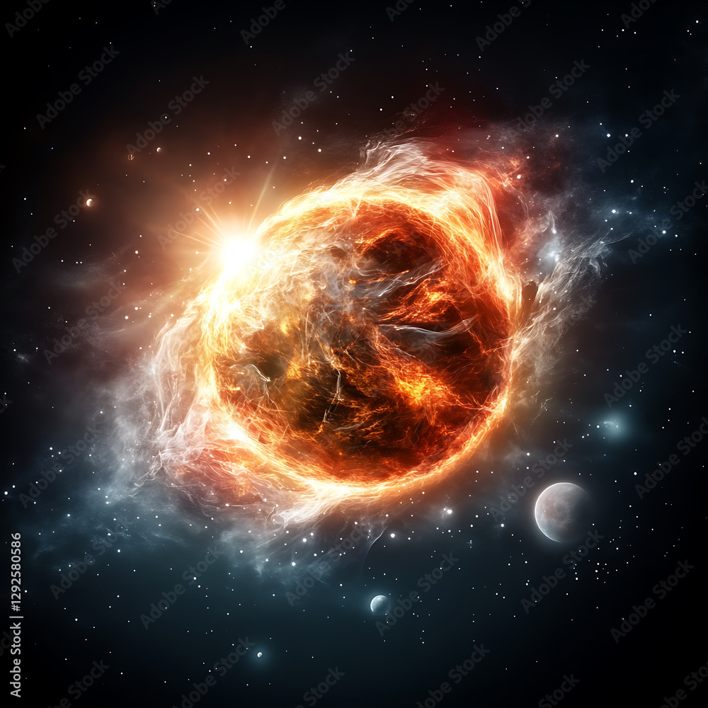 Canvas Prints cosmic explosion event deep space digital art stellar environment high-contrast viewpoint celestial 