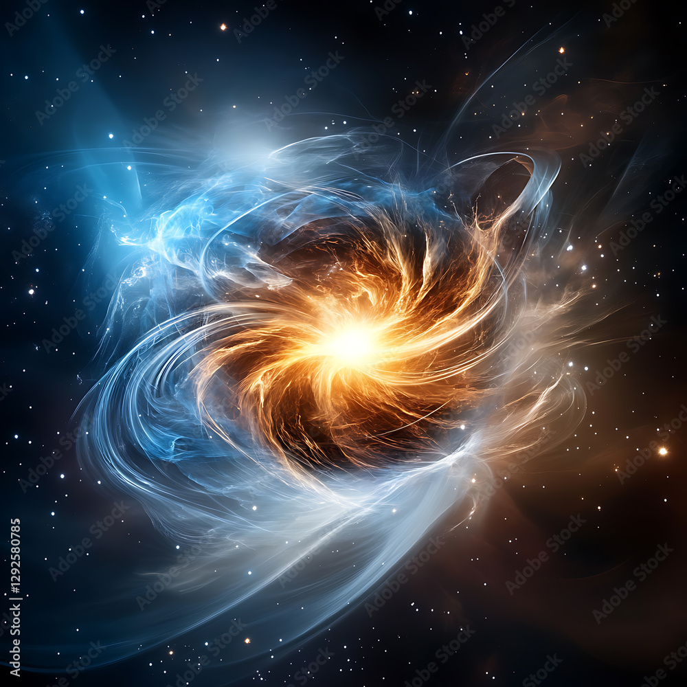 Canvas Prints cosmic explosion event outer space digital art nebula interstellar view celestial phenomenon for uni