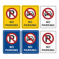 No parking, no entry sign flat symbol 