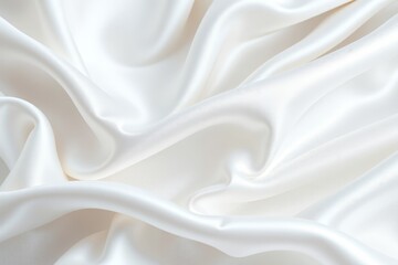 Naklejka premium a close up of a white silk fabric with a very large amount of folds