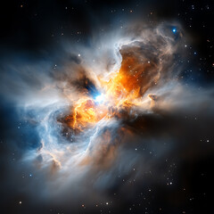 Obraz premium Celestial explosion of cosmic colors deep space nebula photography outer space astronomical perspective universe's wonders