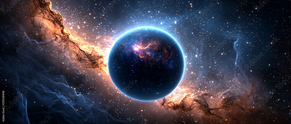Canvas Prints celestial event planetary formation in the vast universe digital art cosmic environment wide-angle v