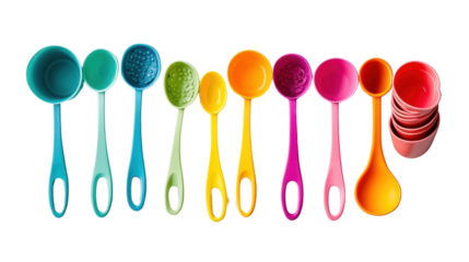 Colorful plastic cups with red and green candles on a white background
