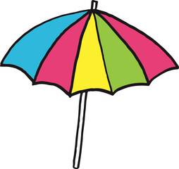 Obraz premium colorful umbrella isolated on white