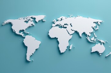 Obraz premium Aerial overview of 3d global geography modern map visualization